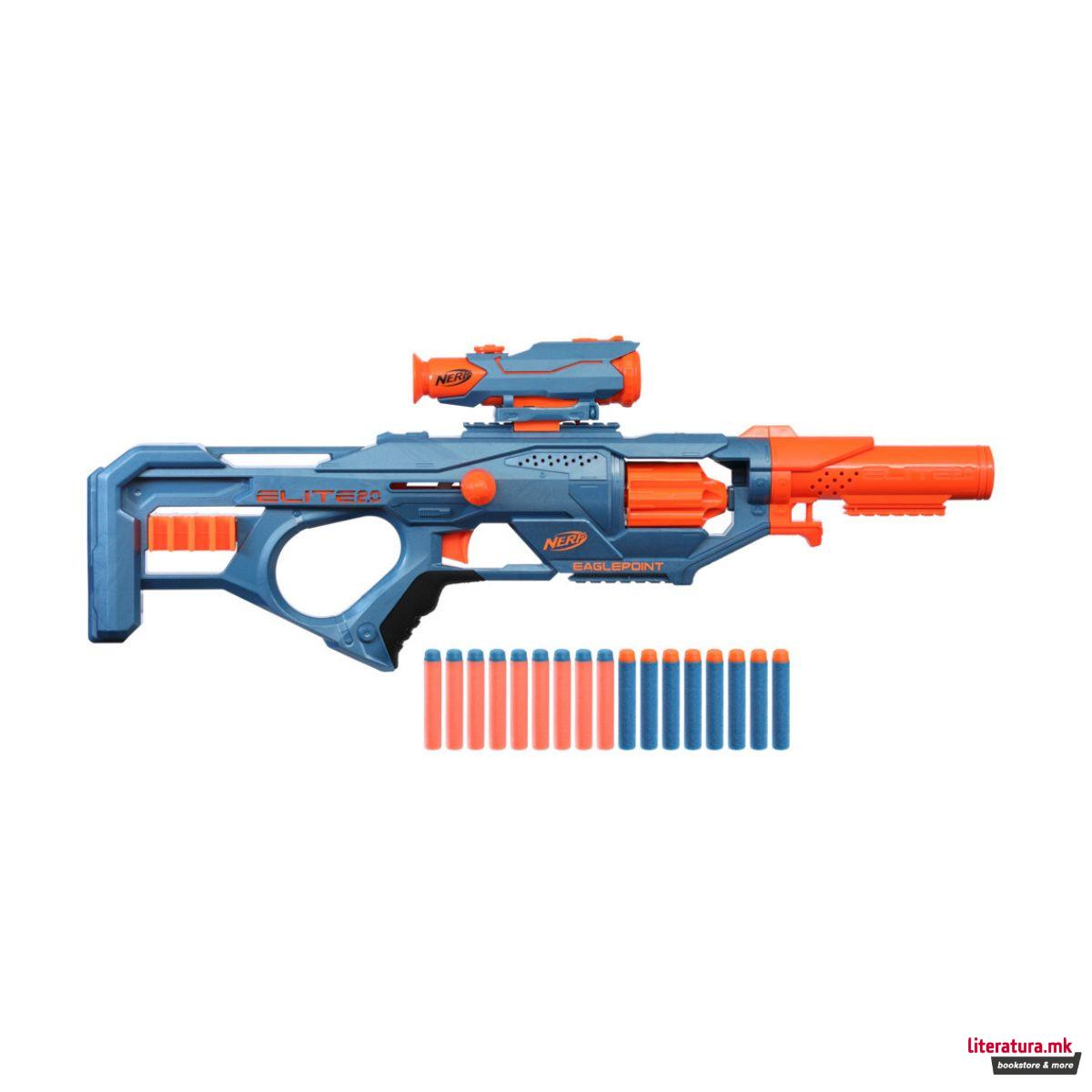 Играчка пушка со мека муниција, Nerf Elite 2.0 Eaglepoint RD-8 