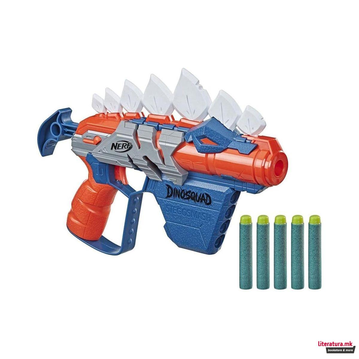 Играчка пушка со мека муниција, Nerf Dinosquad Stegosmash 