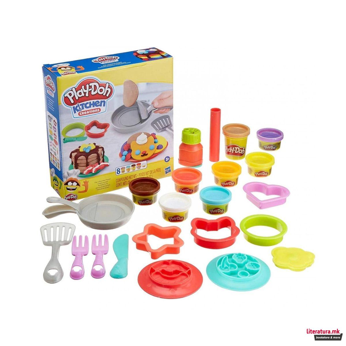 Креативен сет за игра, Play-Doh - Kitchen Creations: Flip'n Pancakes