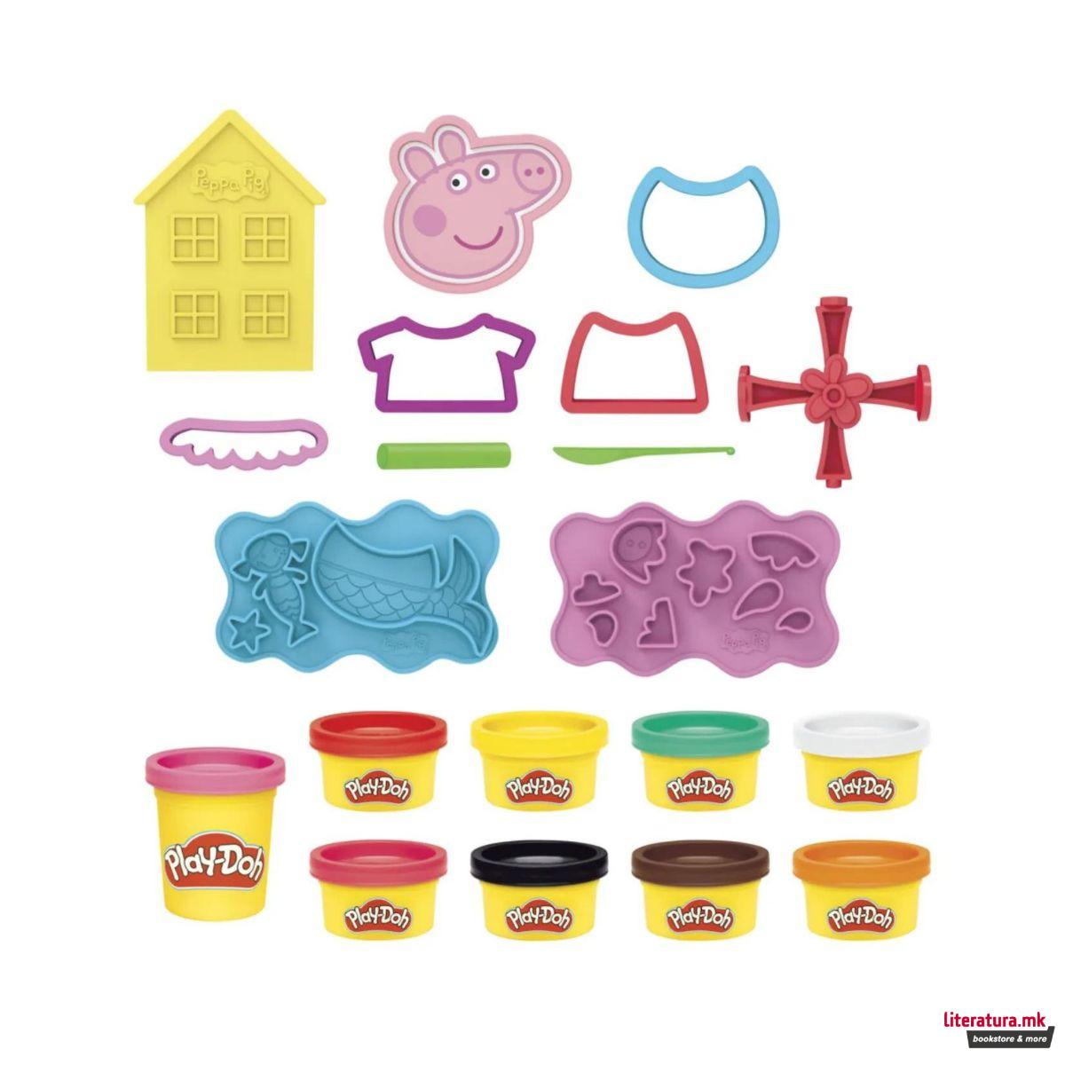Креативен сет за игра, Play-Doh - Peppa Pig Stylin' Set 
