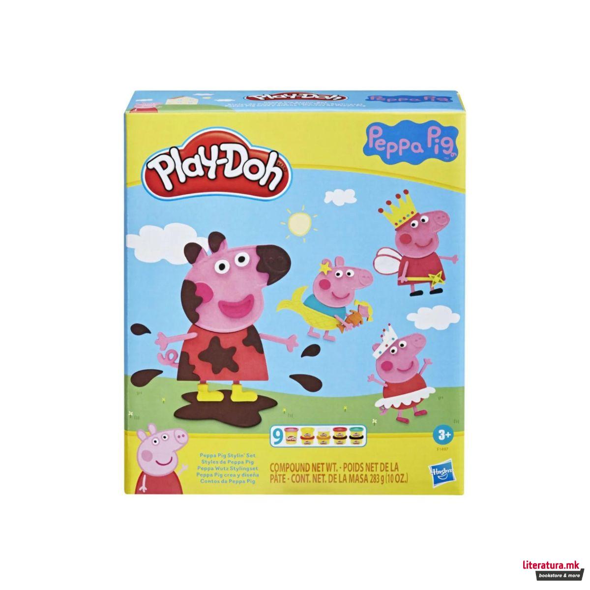Креативен сет за игра, Play-Doh - Peppa Pig Stylin' Set 
