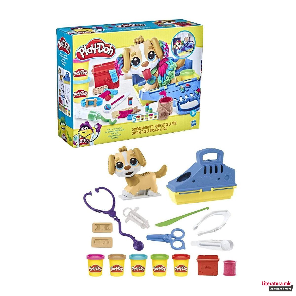 Креативен сет за игра, Play-Doh - Care'N Carry Vet 
