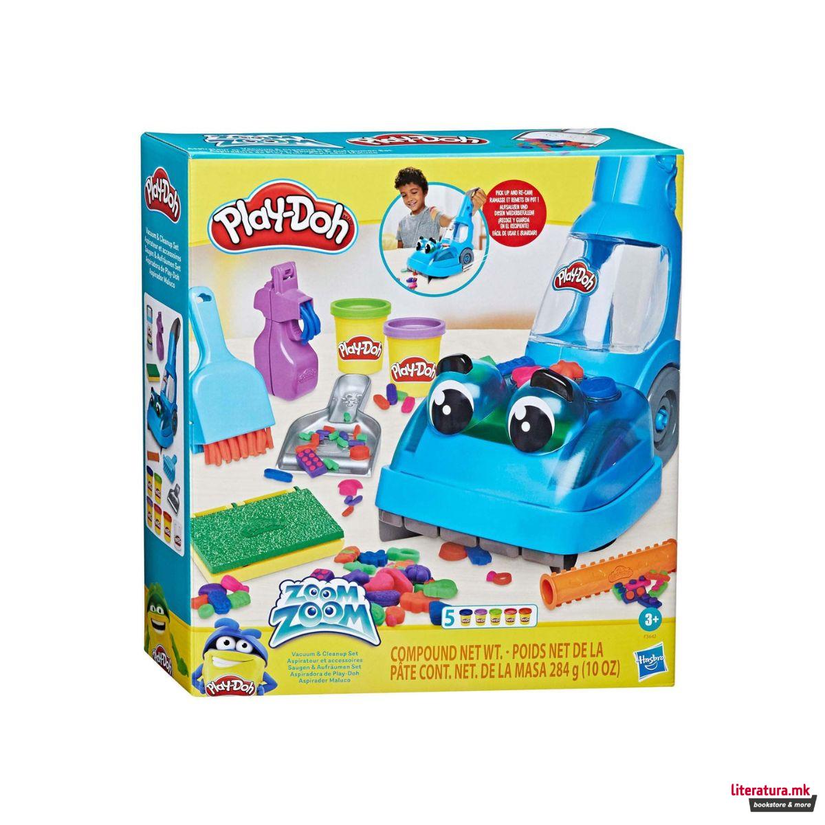 Креативен сет за игра, Play-Doh - Zoom Zoom Vacuum'N Cleanup 