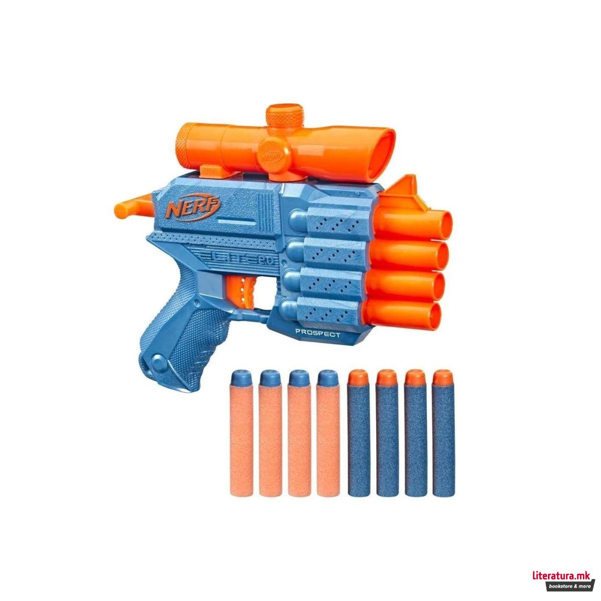 Играчка пушка со мека муниција, Nerf Elite 2.0 Prospect QS-4 Blaster 