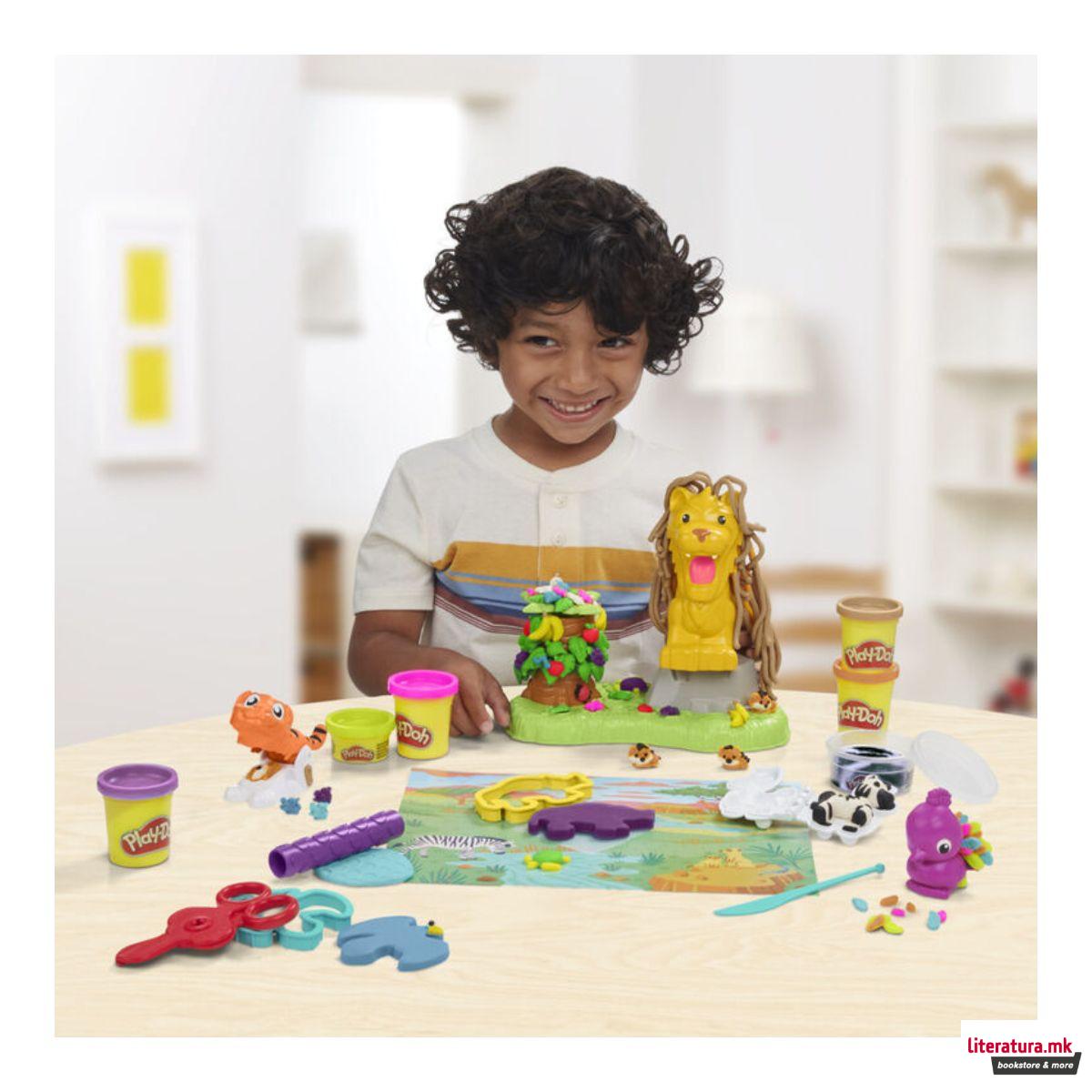 Креативен сет за игра, Play-Doh Growin' Mane Lion and Friends