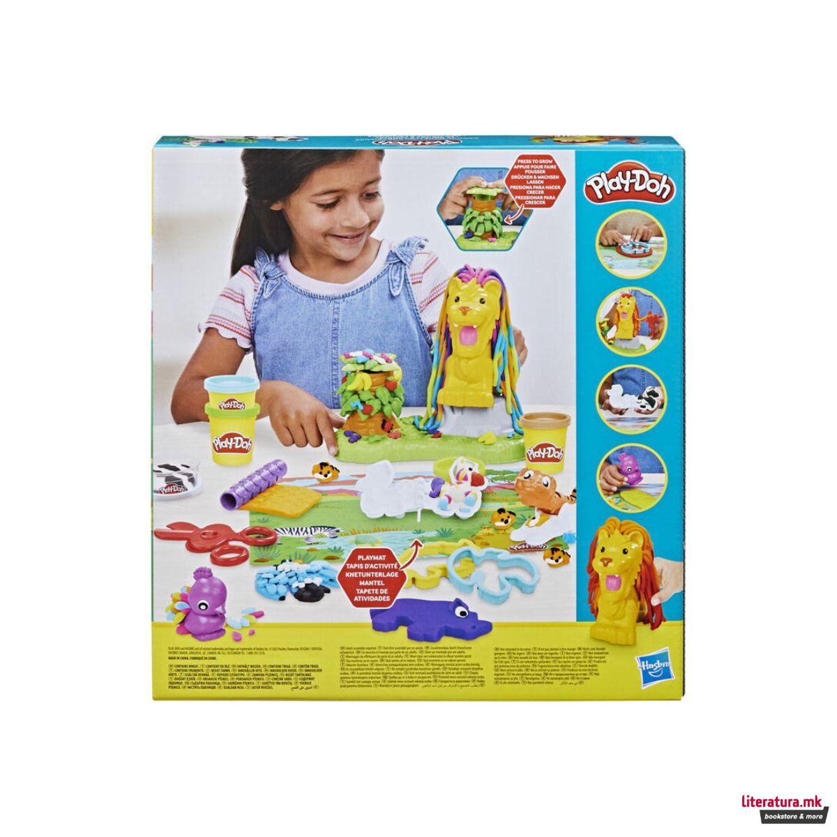 Креативен сет за игра, Play-Doh Growin' Mane Lion and Friends