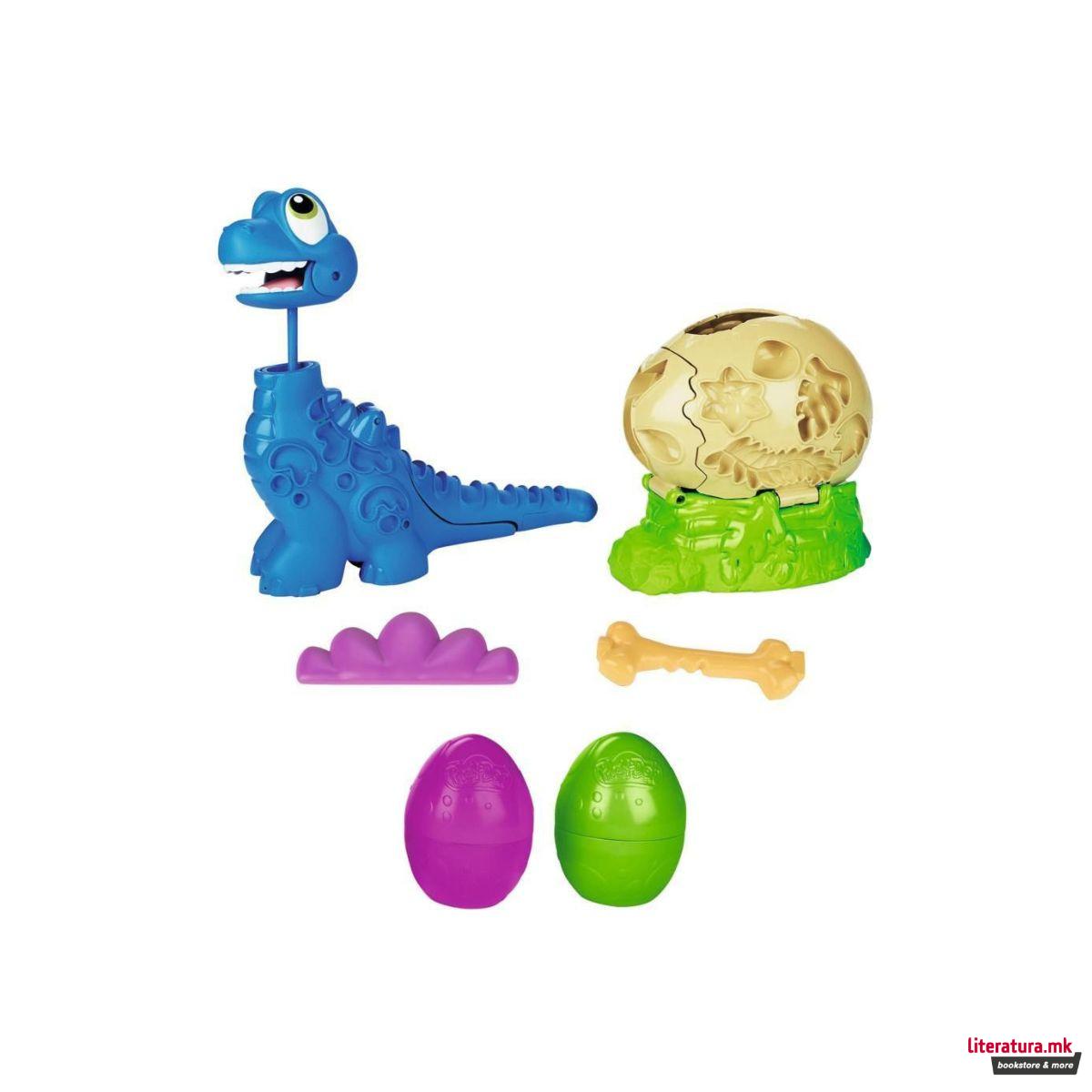 Креативен сет за игра, Play-Doh Dino Crew Growin Tall Bronto 