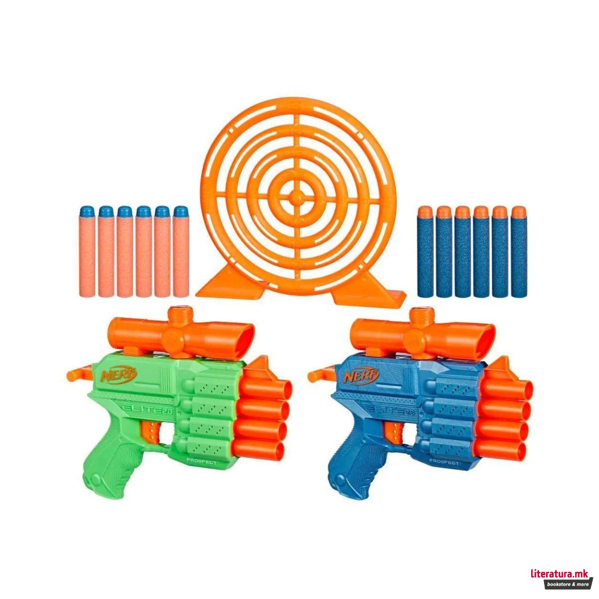 Сет играчки пушки со мека муниција, Nerf Elite 2.0 Face Off Target Set 
