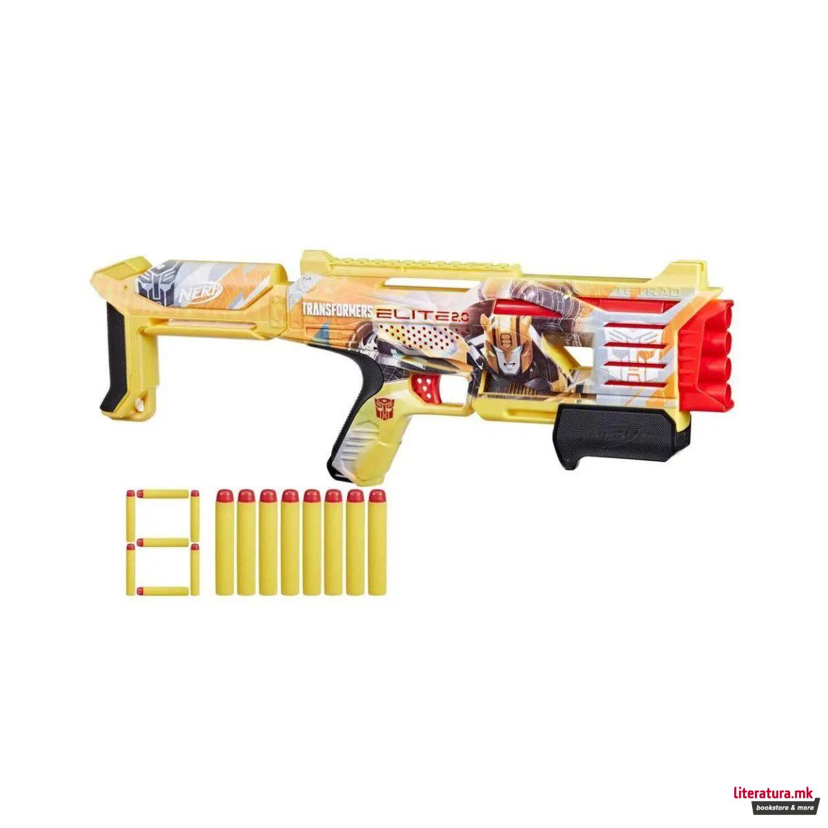 Играчка пушка со мека муниција, Nerf Transformers Bumblebee 