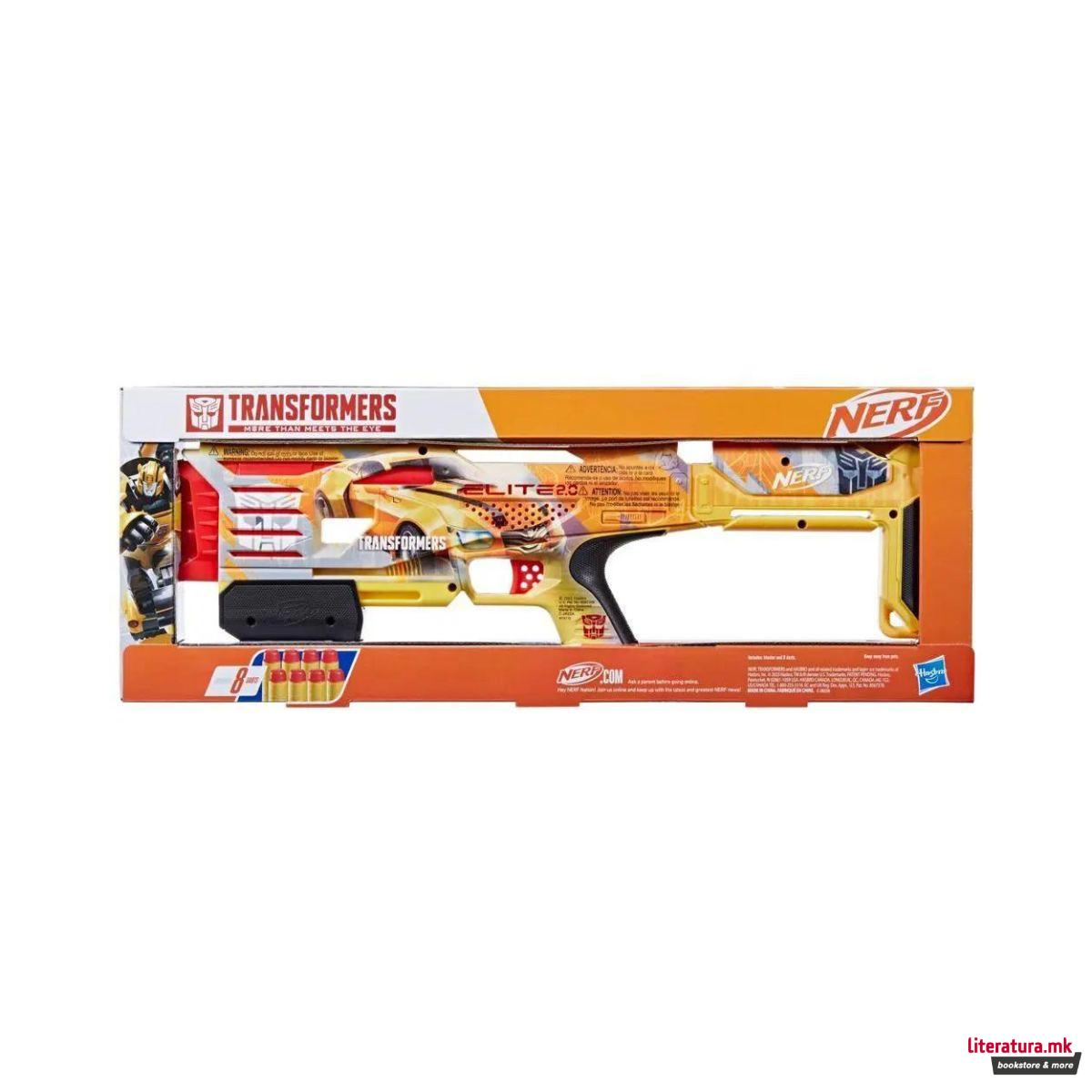 Играчка пушка со мека муниција, Nerf Transformers Bumblebee 