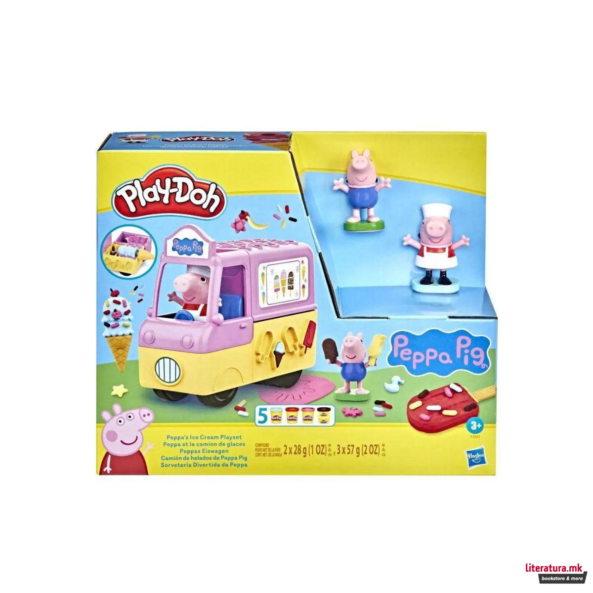 Креативен сет за игра, Peppa Pig - Peppa's Ice Cream Playset 