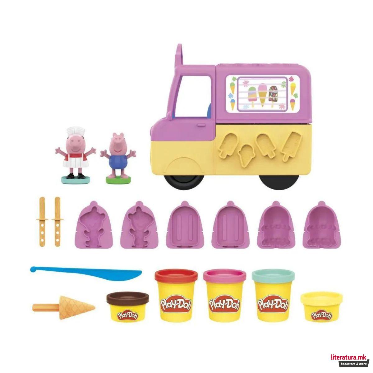 Креативен сет за игра, Peppa Pig - Peppa's Ice Cream Playset 