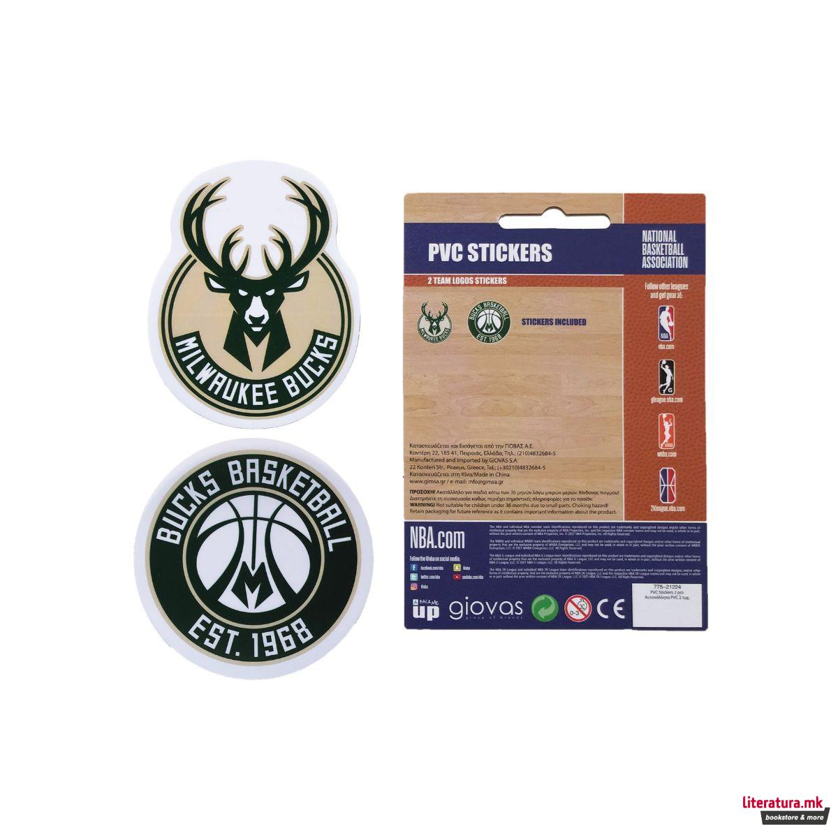 Сет стикери, NBA: Milwaukee Bucks 