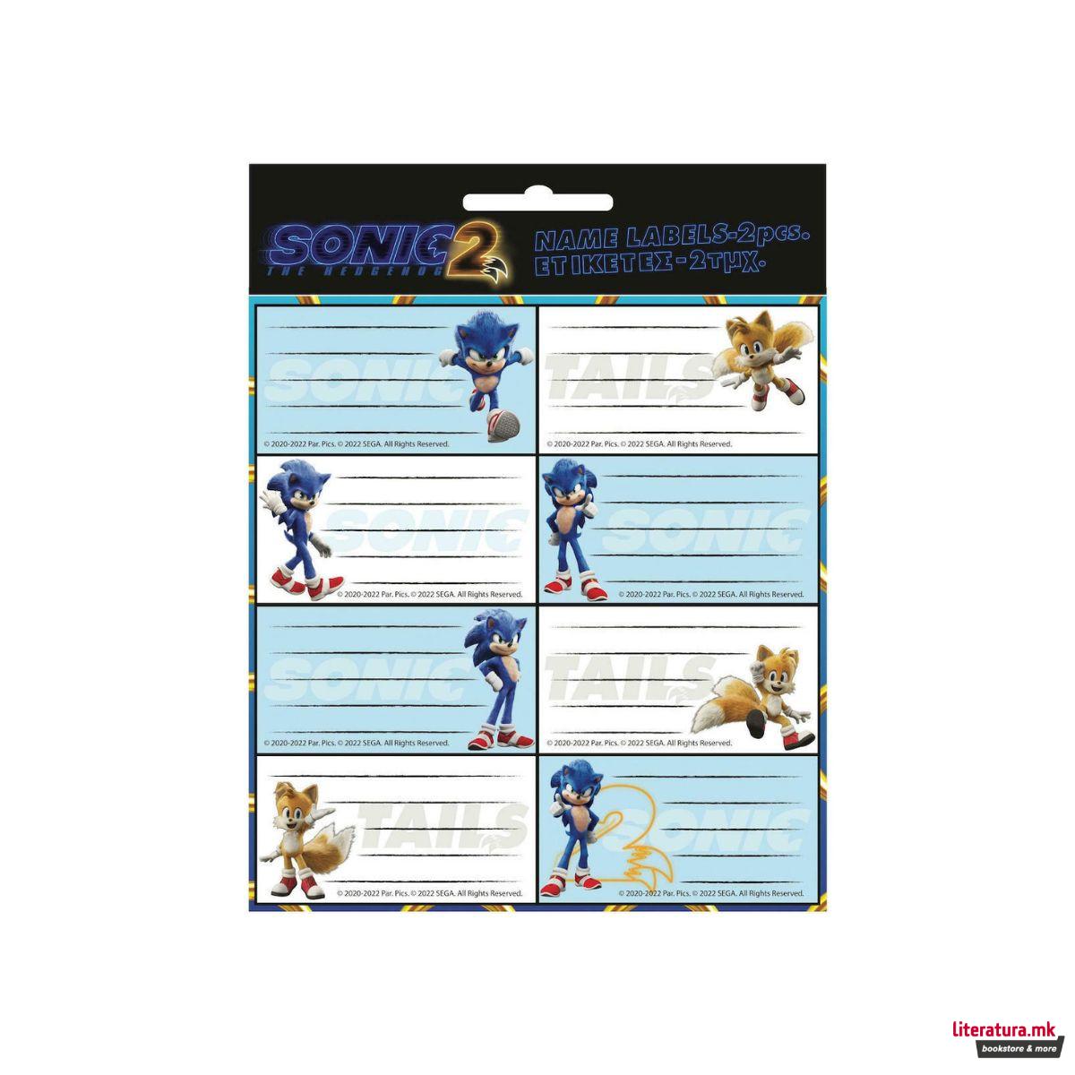 Сет од 16 стикери, Sonic The Hedghehog 2