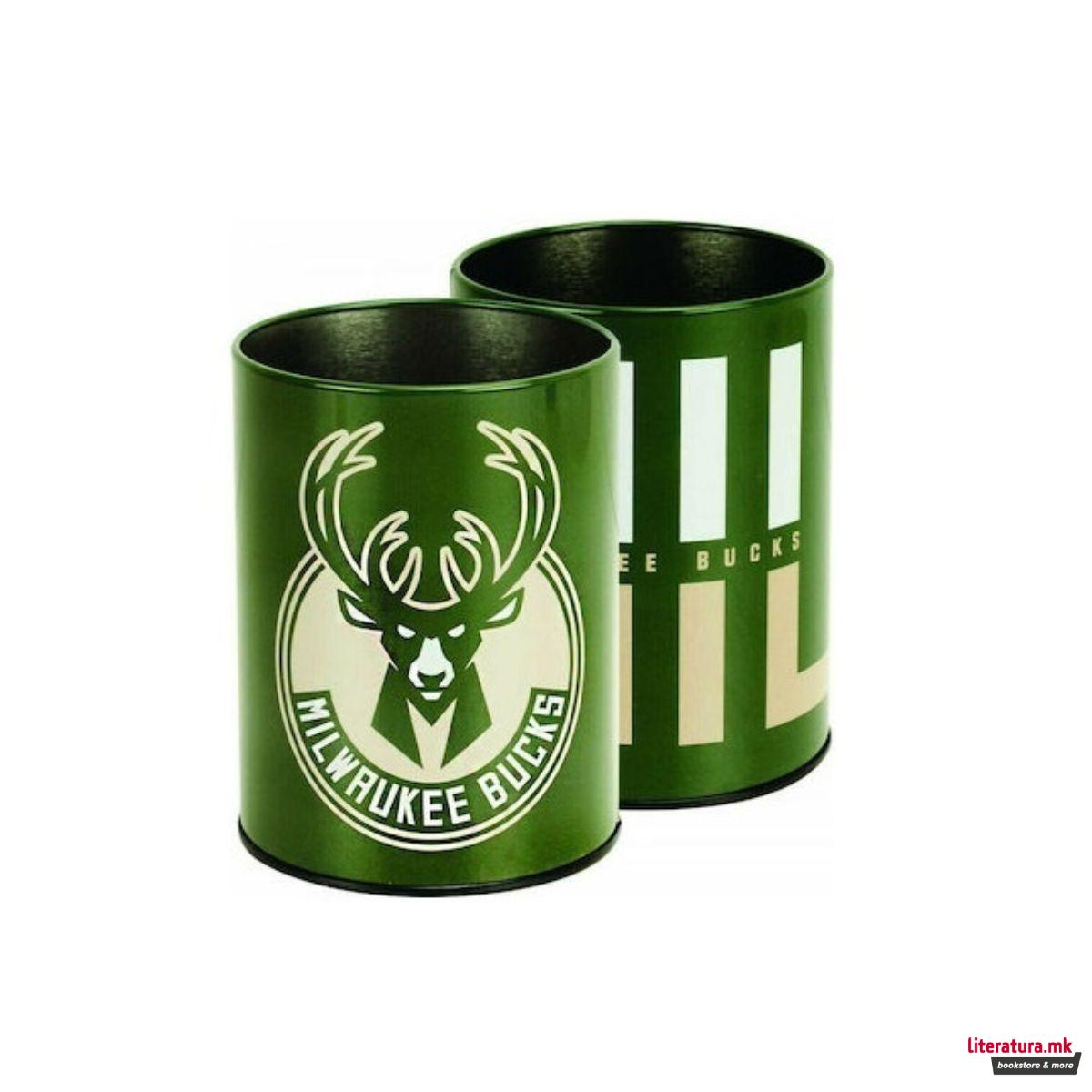 Чаша за моливи, NBA: Milwaukee Bucks - зелена 