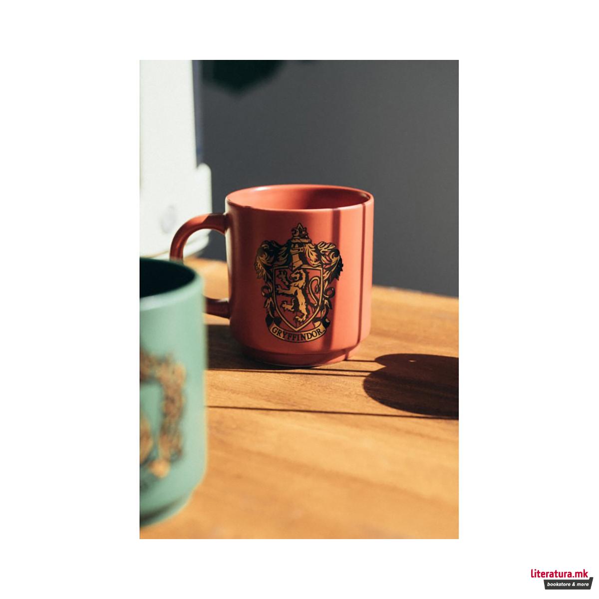 Сет од 4 шолји + метален држач, Harry Potter - Hogwarts Houses 