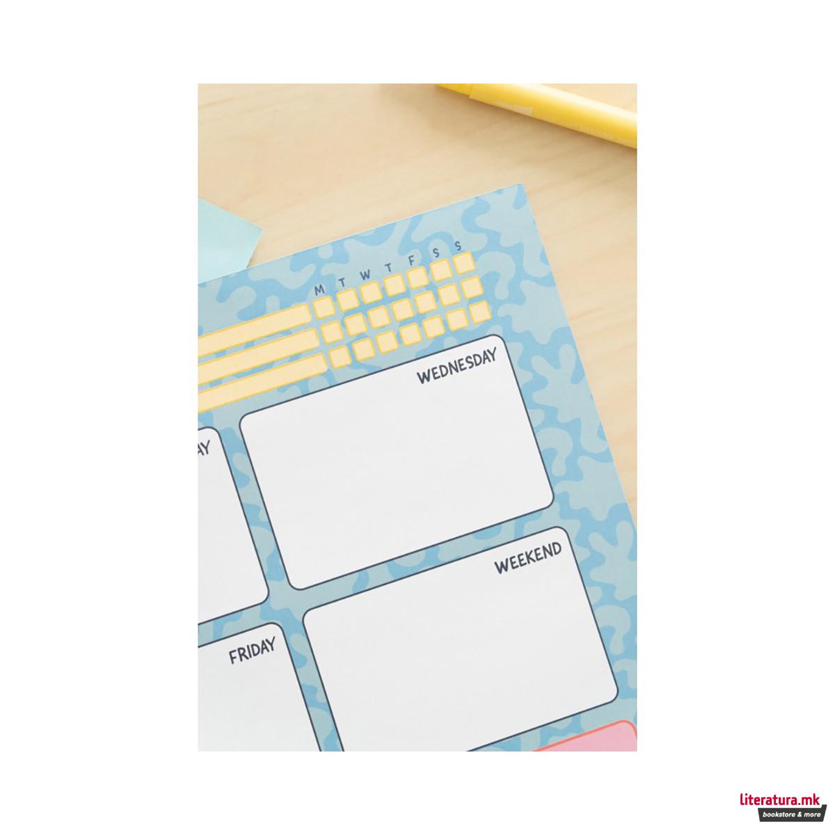 Неделен планер, Stitch Tropical, A4, 54 листови