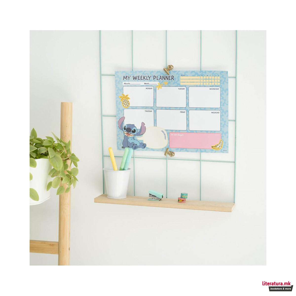 Неделен планер, Stitch Tropical, A4, 54 листови