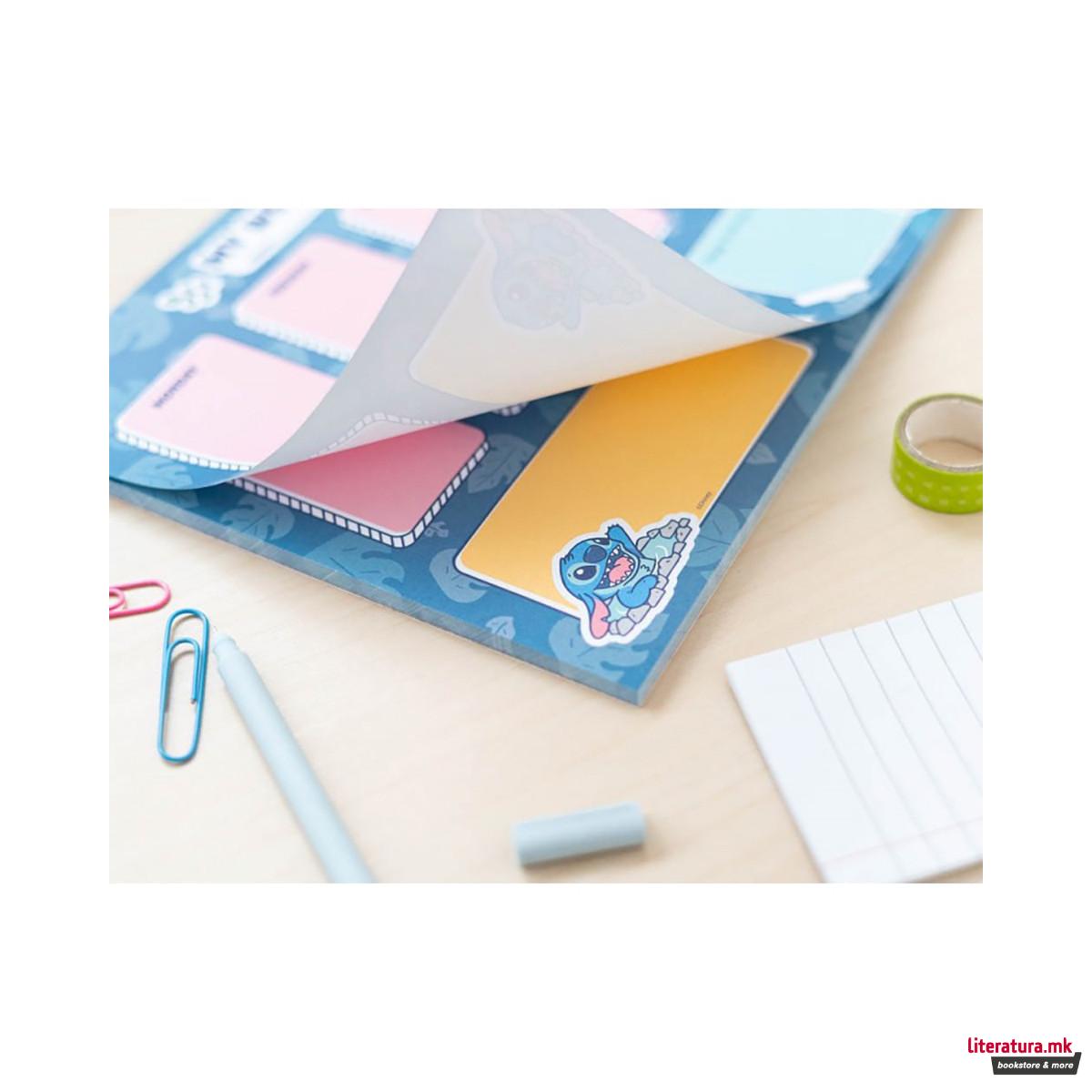 Неделен планер, Stitch,  A4, 54 листови 