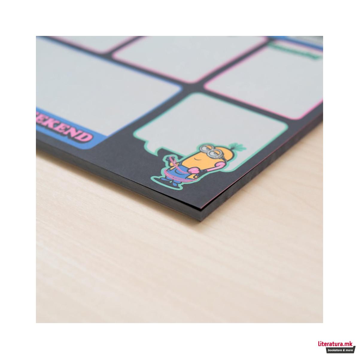 Неделен планер, Minions,  A4, 54 листови 