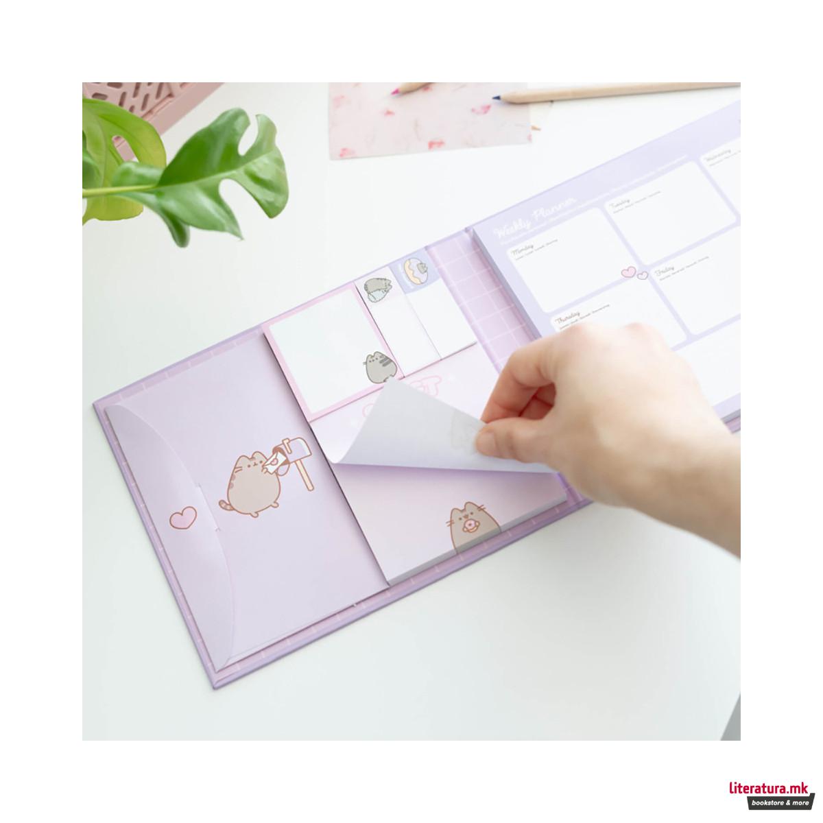 Неделен планер со мемо ливчиња, Pusheen Moments 