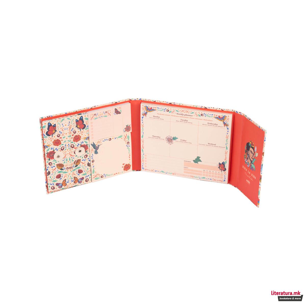 Неделен планер со мемо ливчиња, Frida Kahlo 