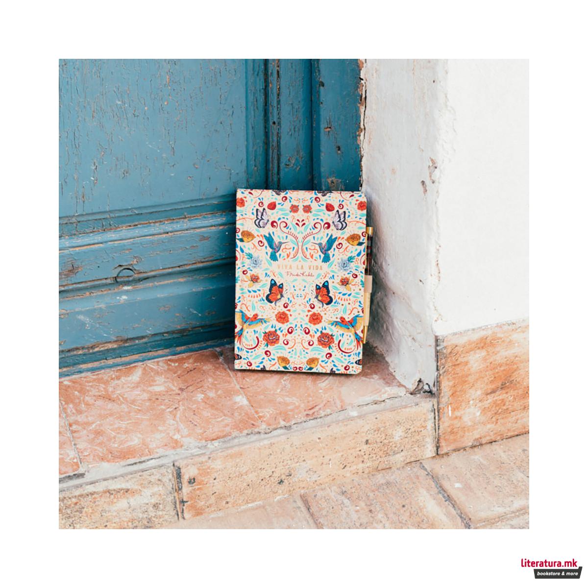 Сет нотес + пенкало, Frida Kahlo - Viva La Vida, A5 