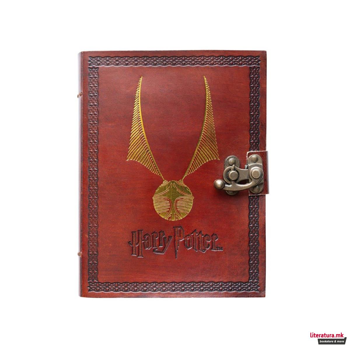 Нотес со кожни корици, Harry Potter - Golden Snitch