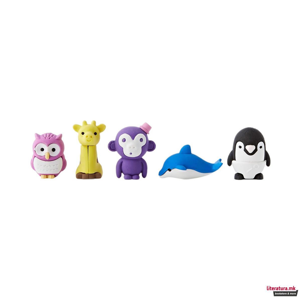 Сет од 5 гумички за бришење, Animals 