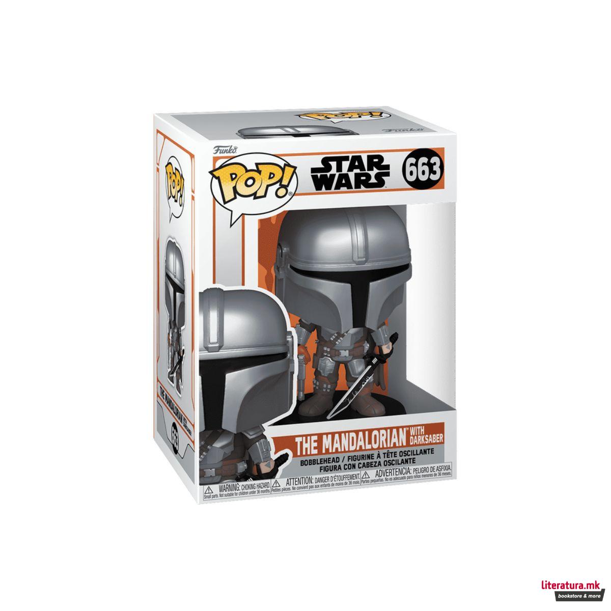Фигура, Pop!, Star Wars - The Mandalorian w/Darksaber 