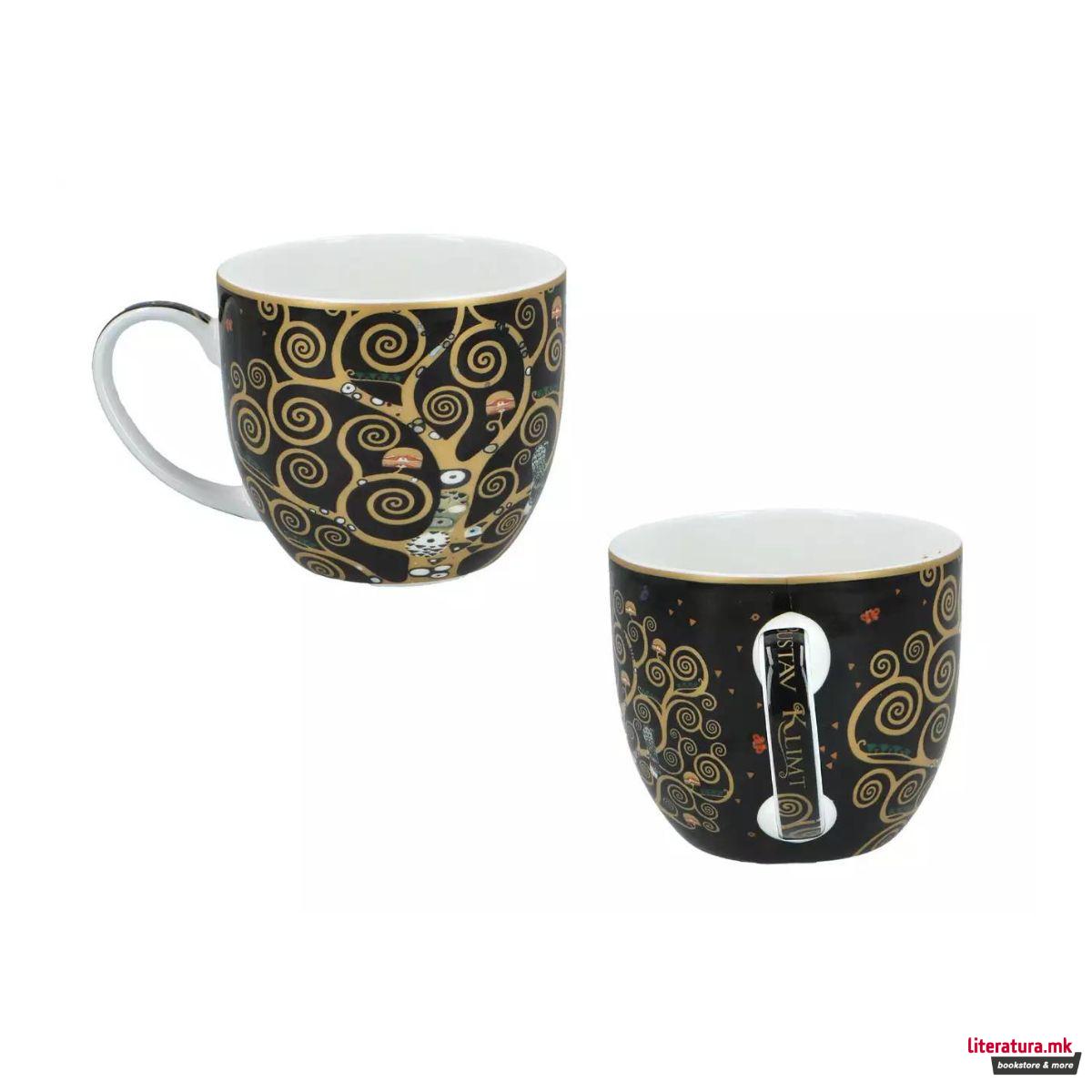 Сет од 2 шолји со тацни, Gustav Klimt - Tree of Life, 250ml 