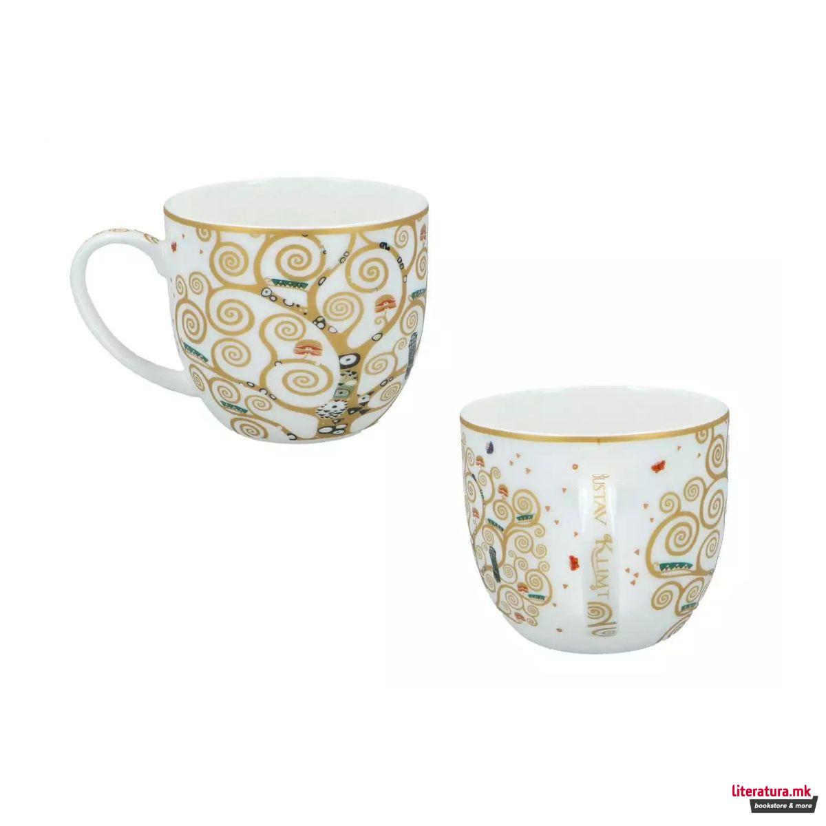 Сет од 2 шолји со тацни, Gustav Klimt - Tree of Life, 250ml 