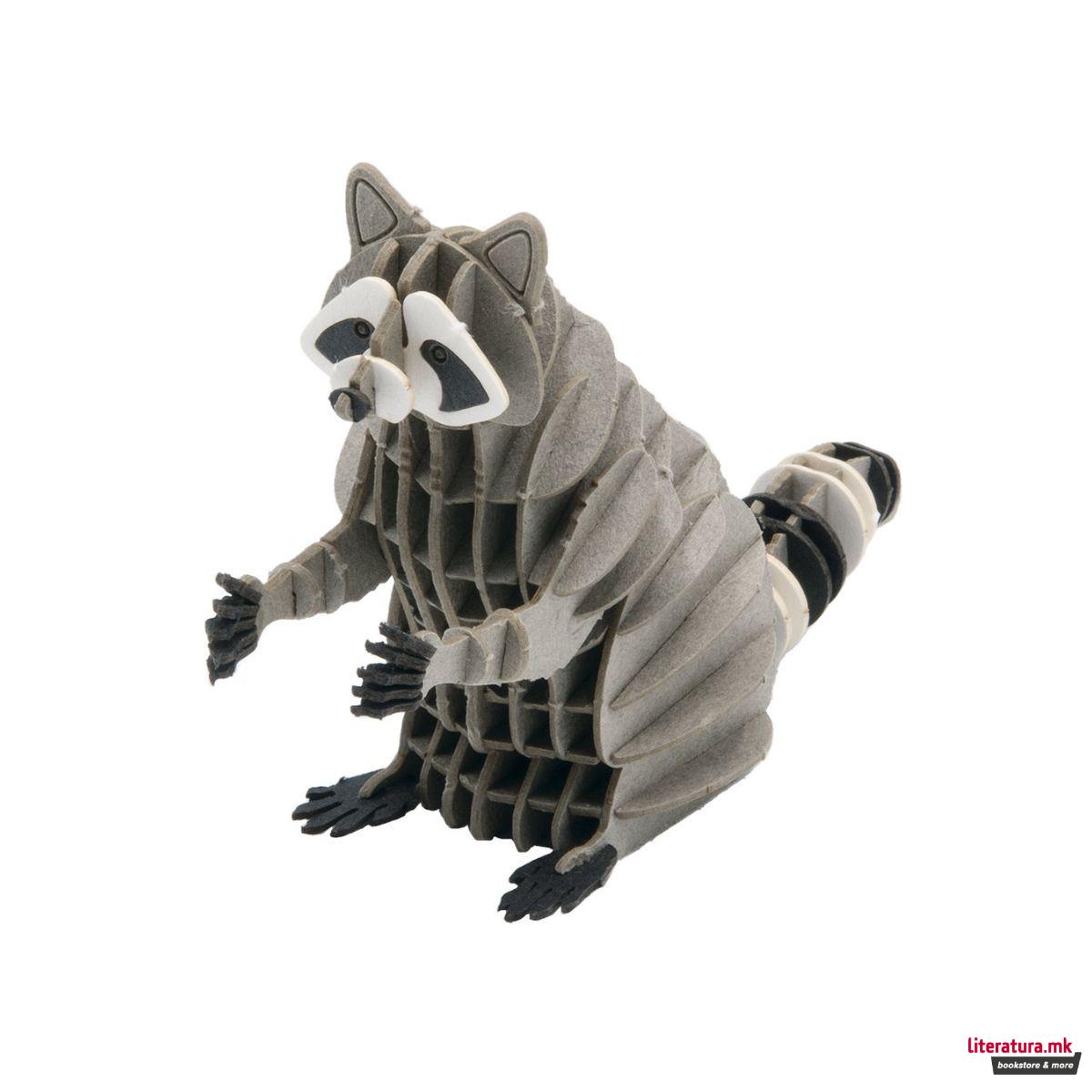 3D модел од хартија - Ракун 