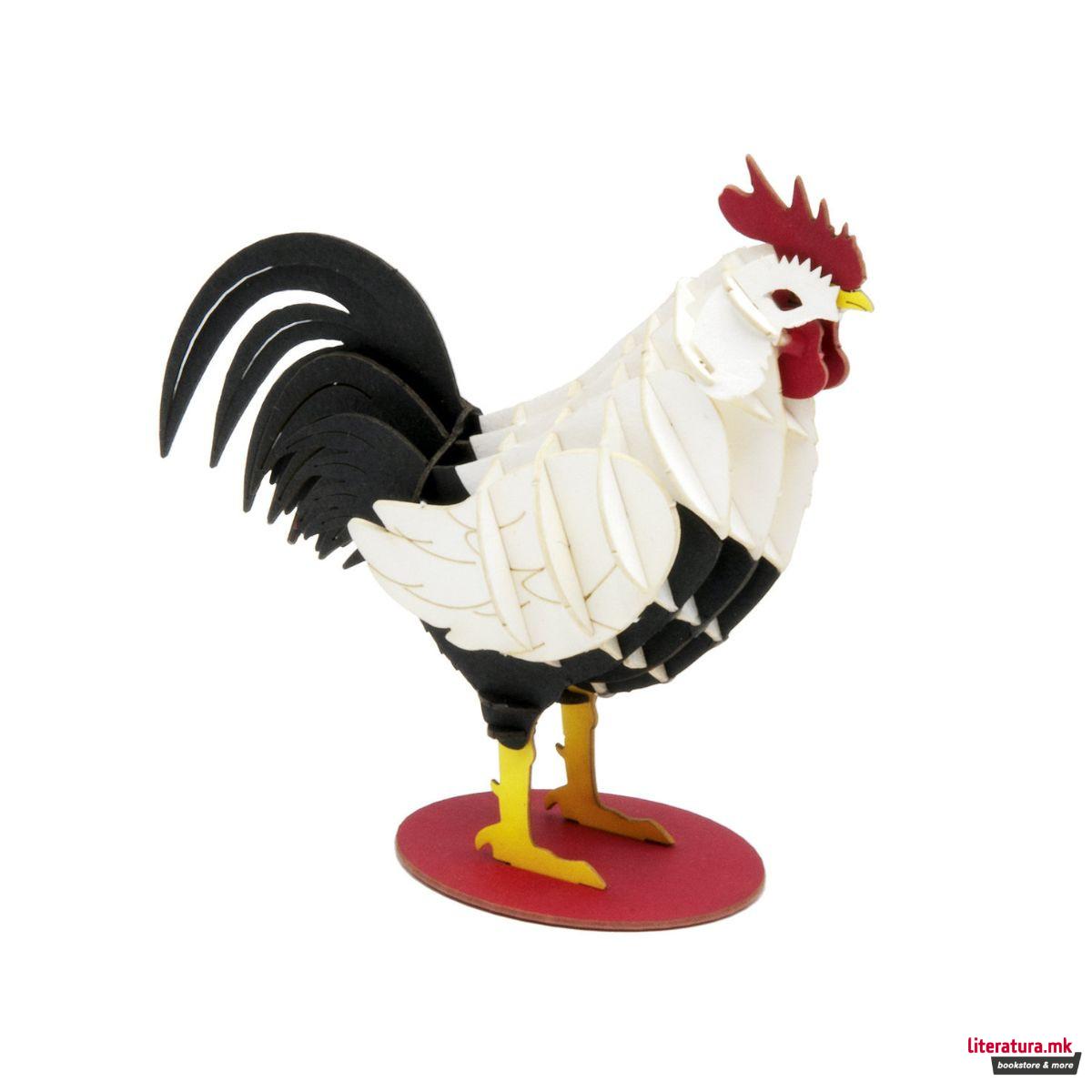 3D модел од хартија - Петел 