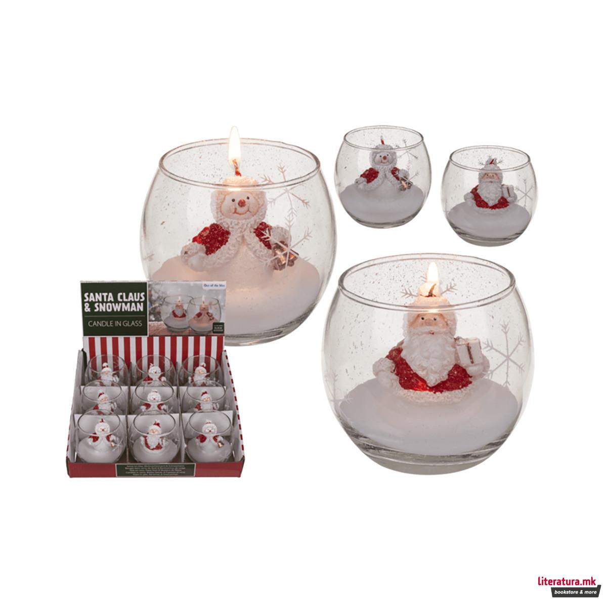 Новогодишна свеќичка во чаша, Snowman/Santa 
