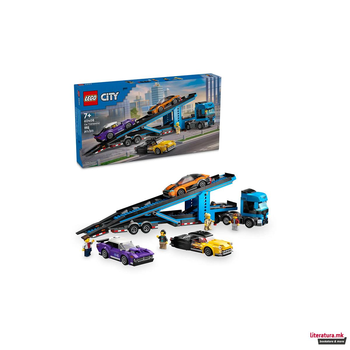 LEGO коцки, City, Car Transporter Truck with Sports Cars 