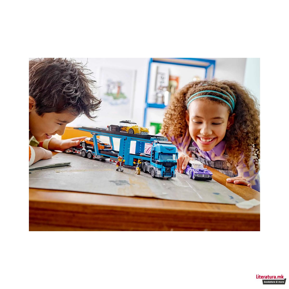 LEGO коцки, City, Car Transporter Truck with Sports Cars 