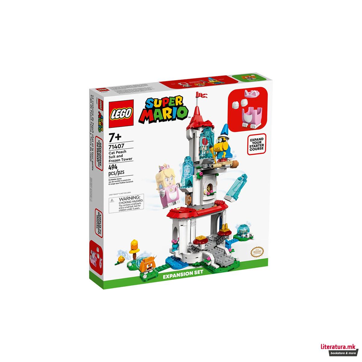LEGO коцки, Super Mario, Cat Peach Suit and Frozen Tower Expansion Set 