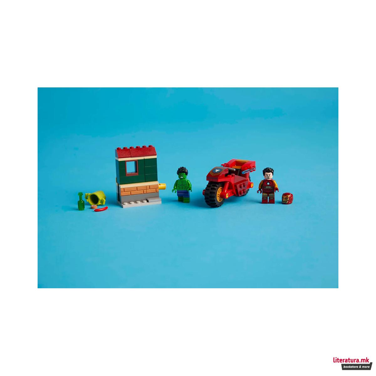 LEGO коцки, Marvel, Iron Man with Bike and The Hulk 