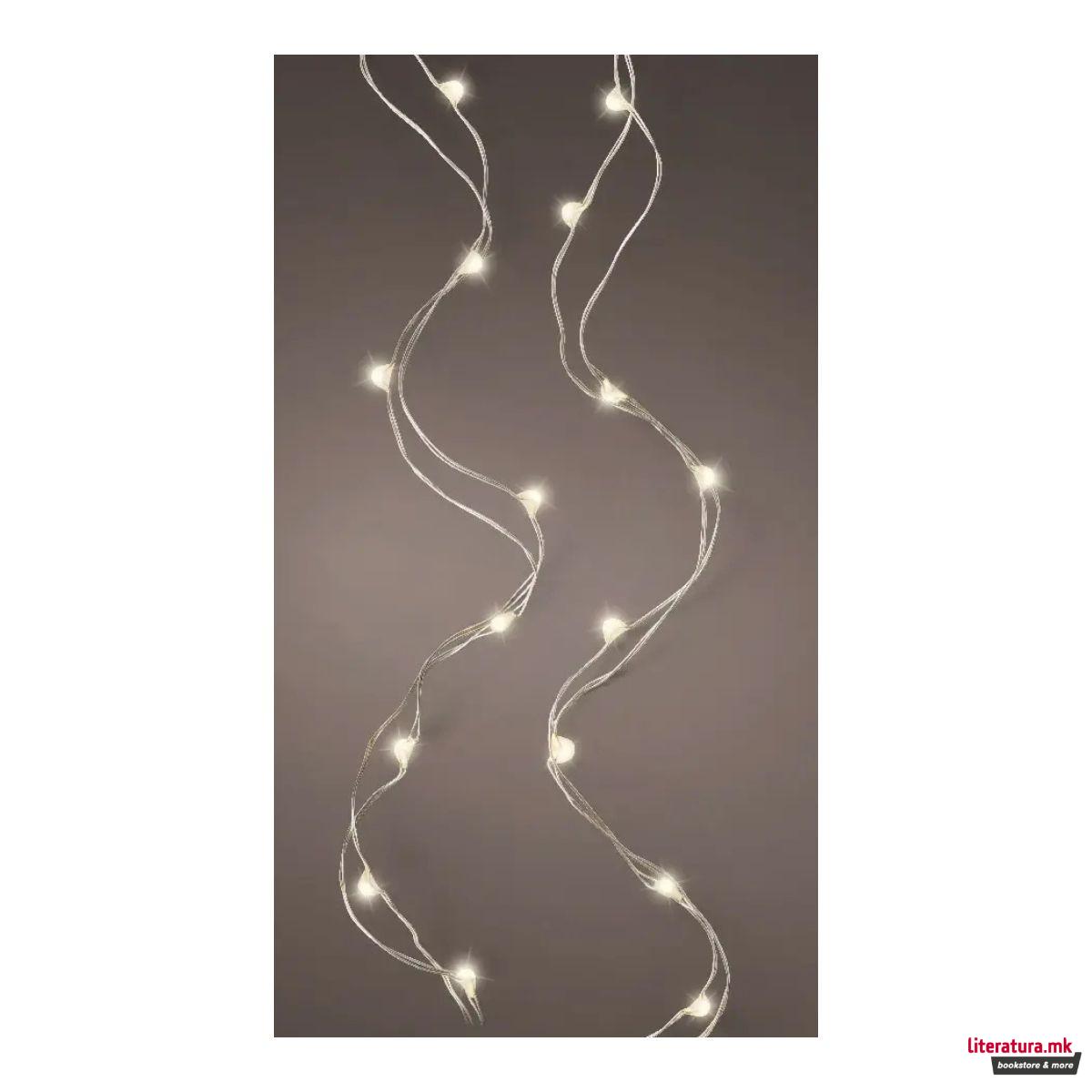Новогодишни микро LED сијалички - топло бели, 495 цм 