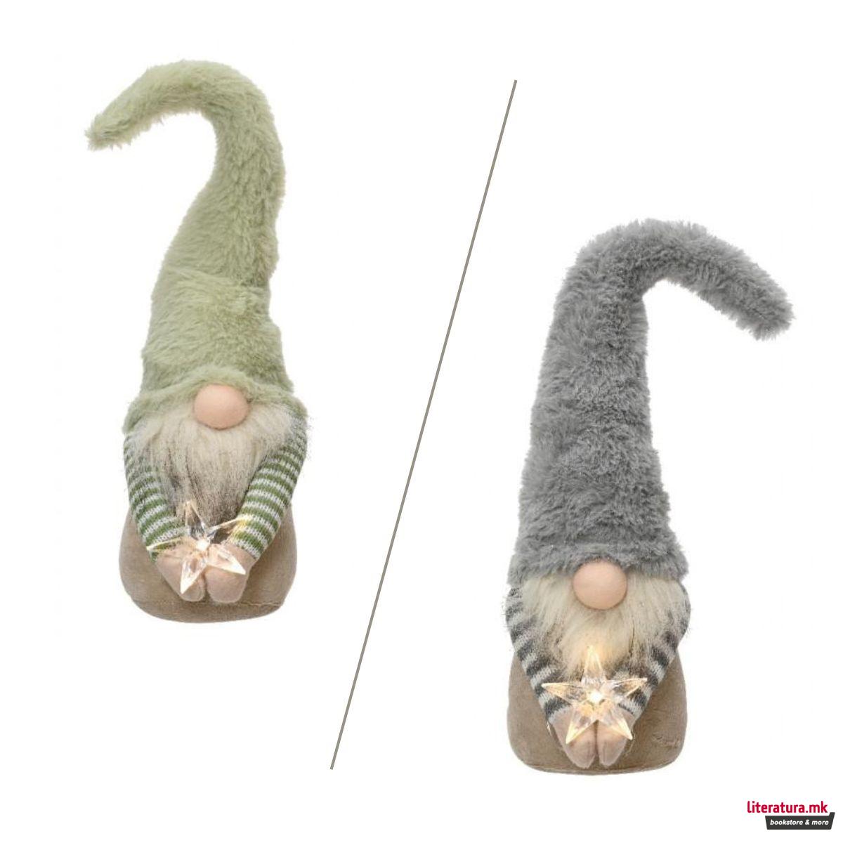 Декоративна фигура со LED светла, Gnome, 2 бои 