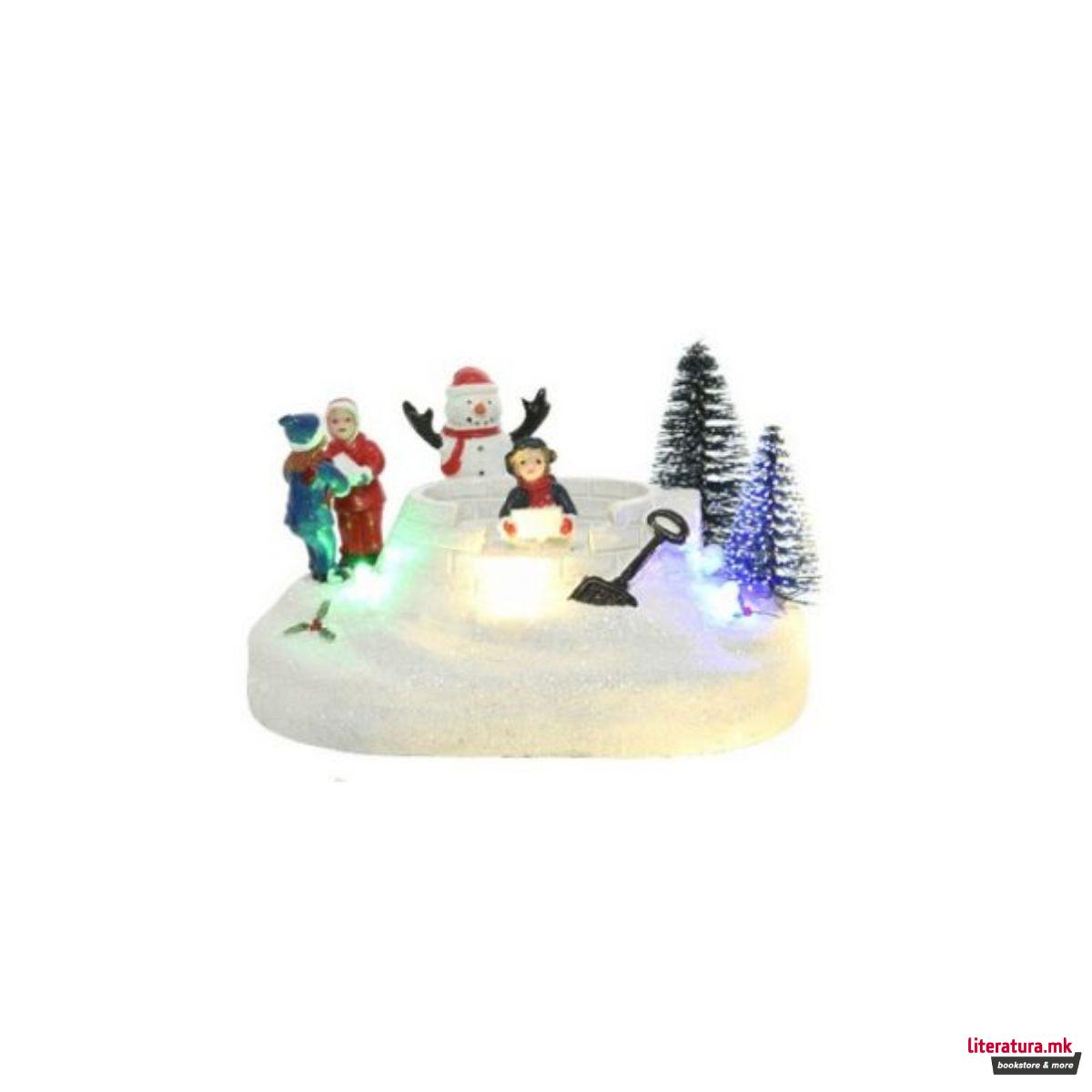 Декоративна фигура со LED светла, Winter Scenery, 4 дизајни 