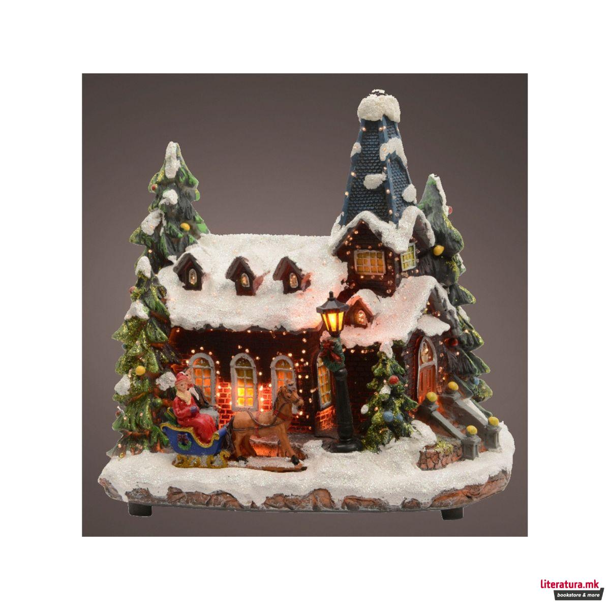 Декоративна фигура со LED светла, New Year's Village 