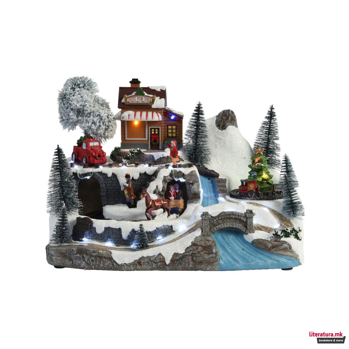 Декоративна фигура со LED светла, Winter Scenery 