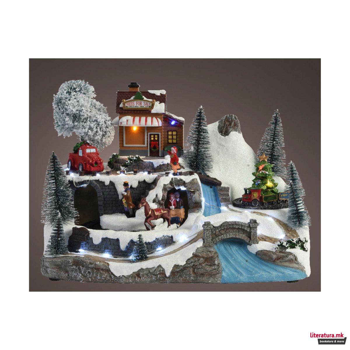 Декоративна фигура со LED светла, Winter Scenery 