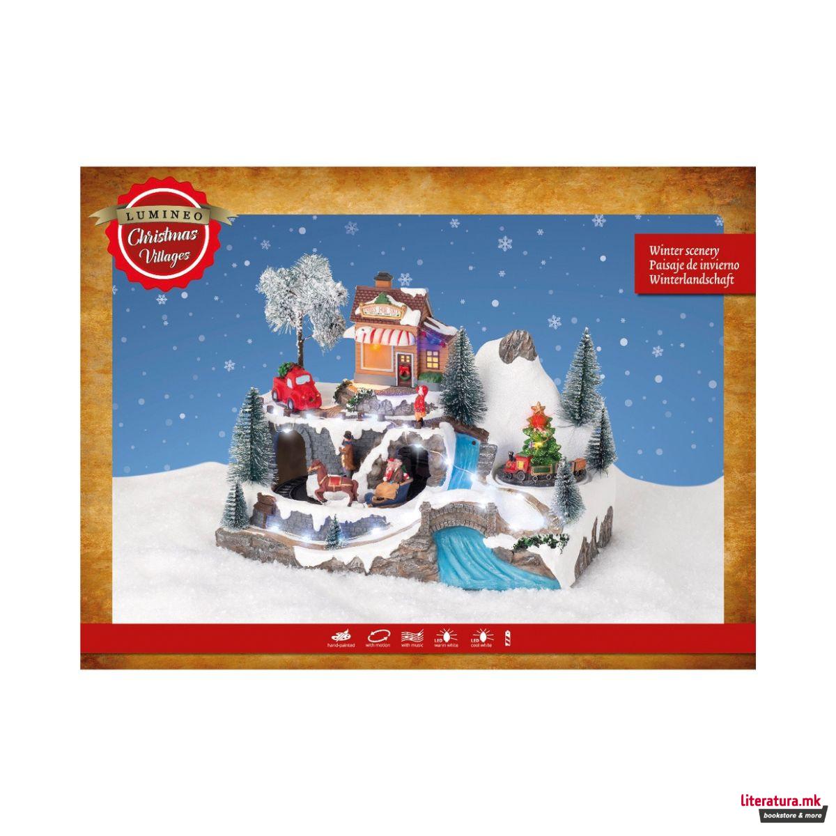 Декоративна фигура со LED светла, Winter Scenery 