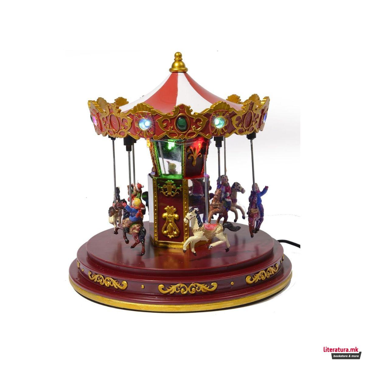 Декоративна фигура со LED светла, Christmas Carousel 