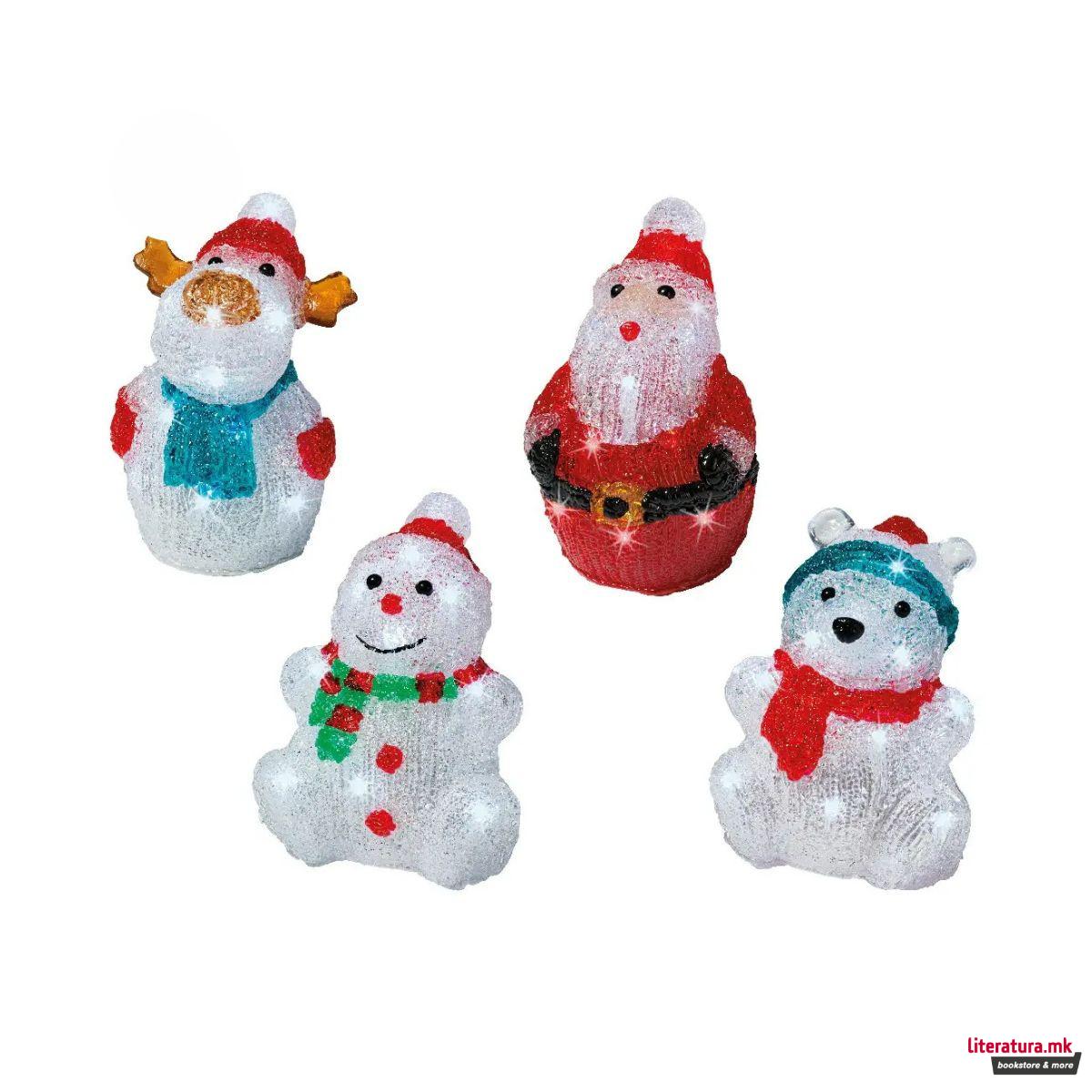 Декоративна фигура со LED светла, 4 дизајни 