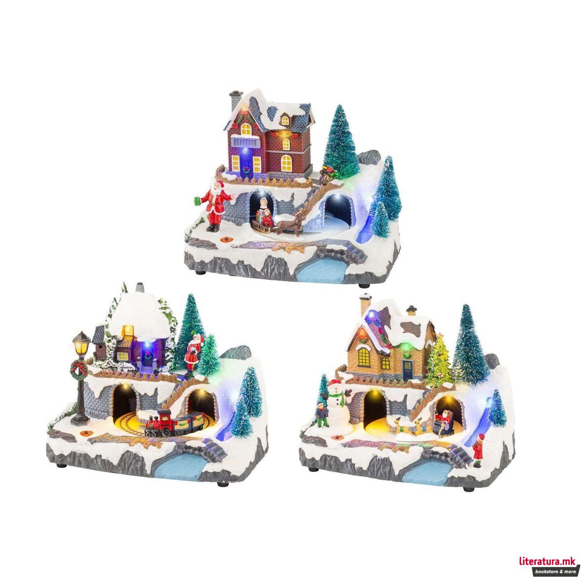 Декоративна фигура со LED светла, Christmas Carillon, 3 модели 