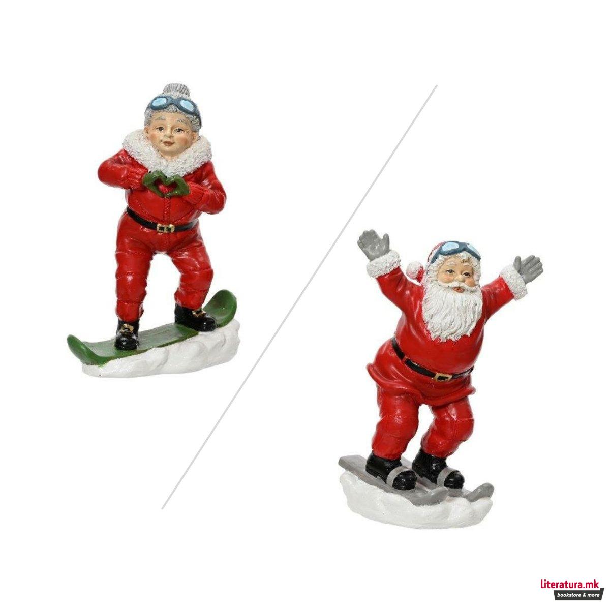 Декоративна фигура, Santa Claus/Mrs. Claus, 20 cm 